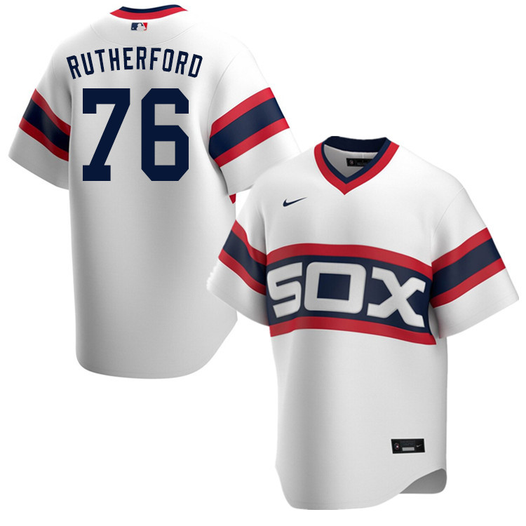 Nike Men #76 Blake Rutherford Chicago White Sox Baseball Jerseys Sale-White